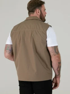 D555 Brown ENZO Multi Pocket Waistcoat