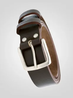 D555 Brown Gavin Hand Crafted Real Leather Hide Belt 3.7 Cm Width