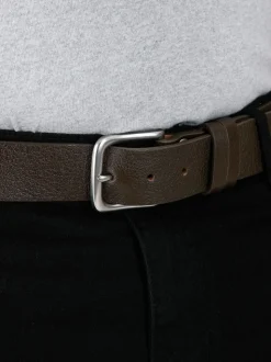 D555 Brown Gavin Hand Crafted Real Leather Hide Belt 3.7 Cm Width