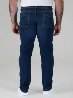 D555 Dark Blue CEDRIC Tapered Fit Stretch Jeans