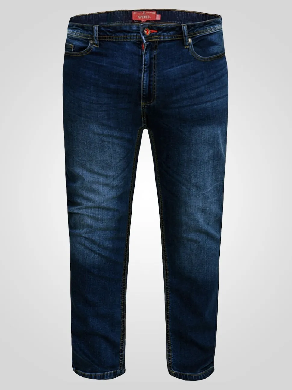 D555 Dark Blue CEDRIC Tapered Fit Stretch Jeans