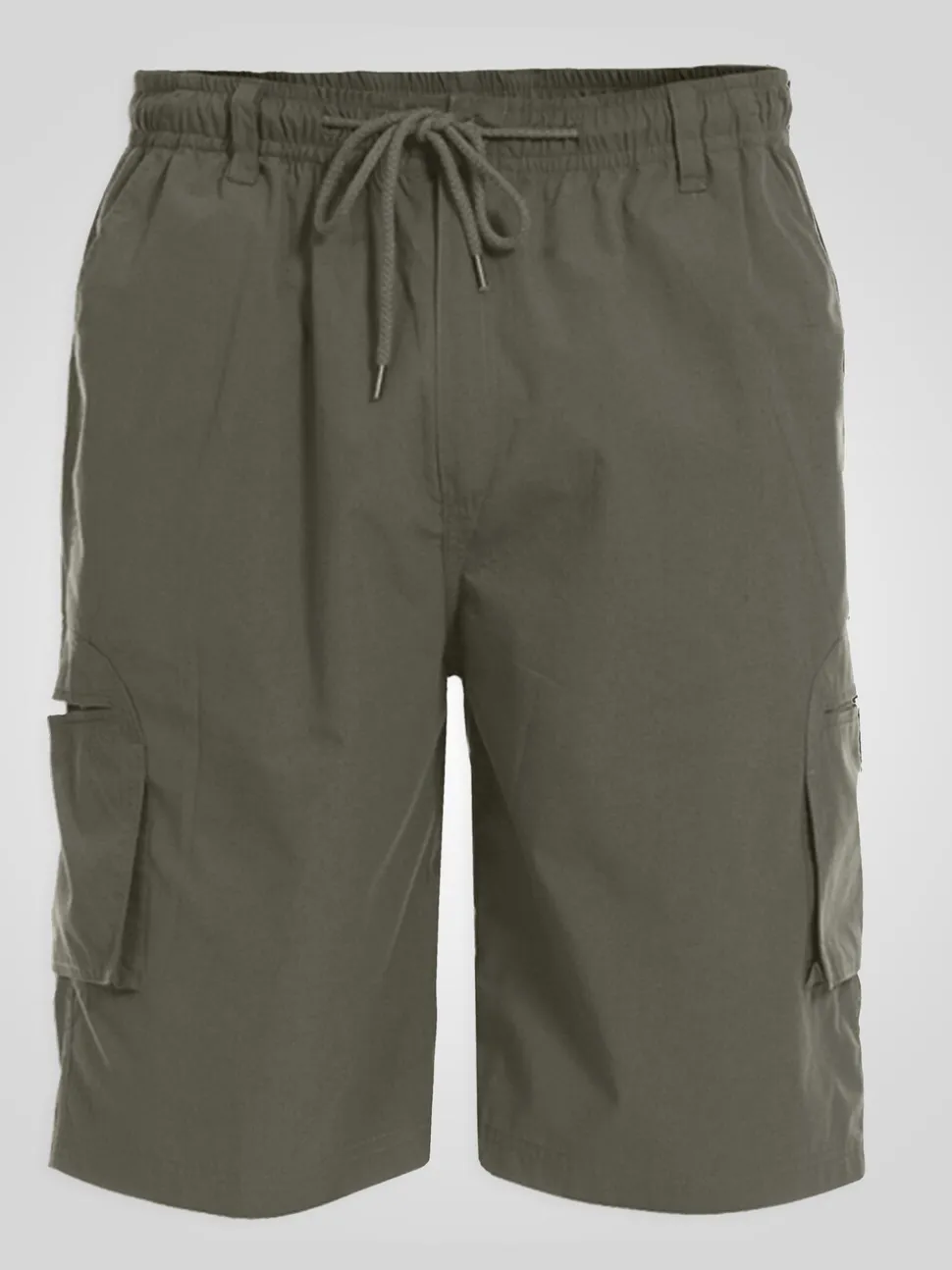 D555 Green NICK Cargo Shorts With Shaped Leg Pockets