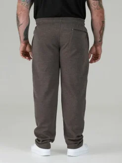 D555 Grey ALBERT Jogging Bottoms With Open Hem and Zipper Pockets