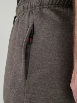 D555 Grey ALBERT Jogging Bottoms With Open Hem and Zipper Pockets