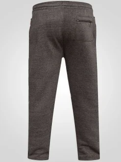 D555 Grey ALBERT Jogging Bottoms With Open Hem and Zipper Pockets