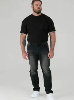 D555 Grey CEDRIC Tapered Fit Stretch Jeans
