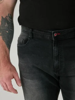 D555 Grey CEDRIC Tapered Fit Stretch Jeans