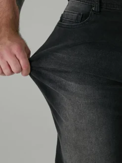 D555 Grey CEDRIC Tapered Fit Stretch Jeans