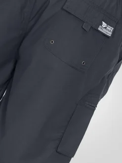 D555 Grey NICK Cargo Shorts With Shaped Leg Pockets