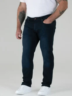 D555 Navy CEDRIC Tapered Fit Stretch Jeans
