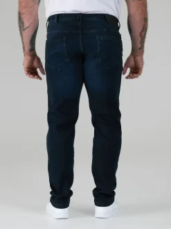 D555 Navy CEDRIC Tapered Fit Stretch Jeans