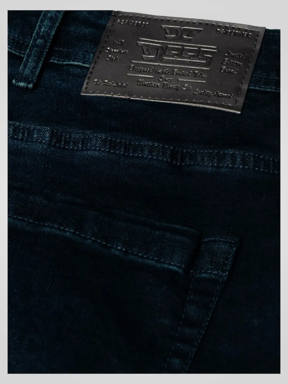 D555 Navy CEDRIC Tapered Fit Stretch Jeans