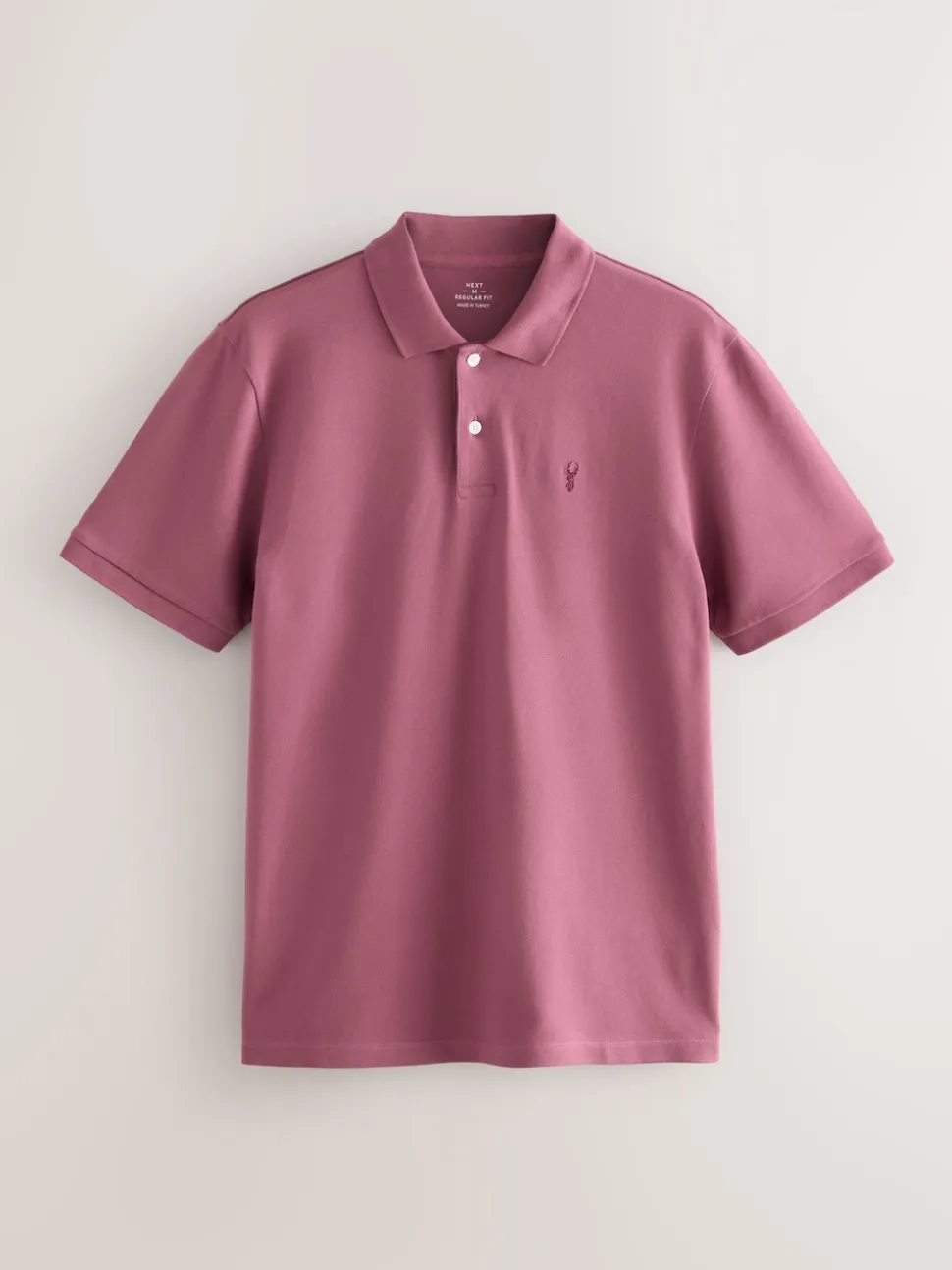 Damson Pink Regular Fit Short Sleeve Pique Polo Shirt