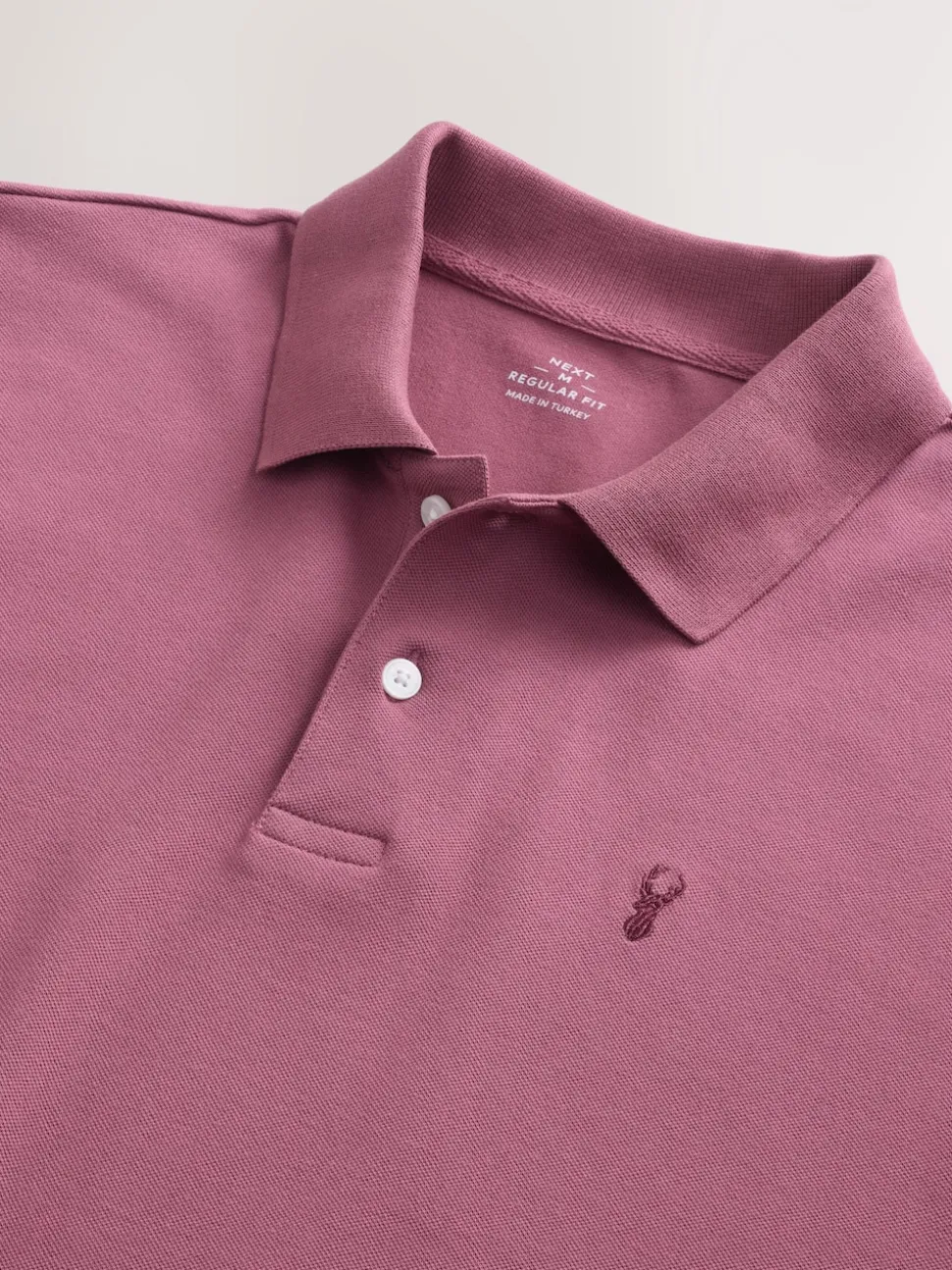 Damson Pink Regular Fit Short Sleeve Pique Polo Shirt