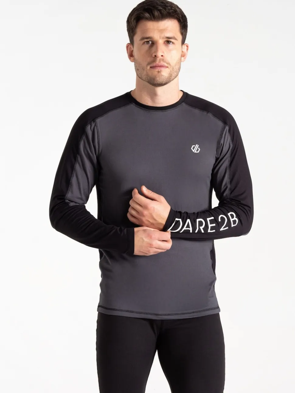 Dare 2b Mens Exchange IV Thermal Baselayer Black Set