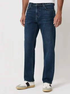 Dark Blue - ThermoGen Straight Fit Motionflex Jeans