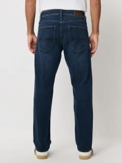 Dark Blue - ThermoGen Straight Fit Motionflex Jeans