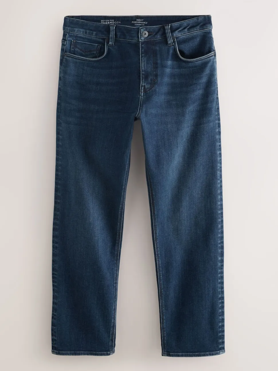 Dark Blue - ThermoGen Straight Fit Motionflex Jeans