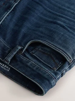 Dark Blue - ThermoGen Straight Fit Motionflex Jeans