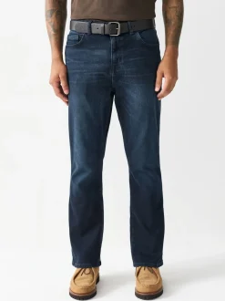 Dark Blue Bootcut Belted Authentic Jeans