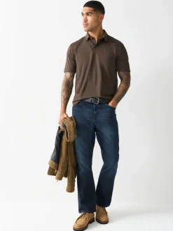 Dark Blue Bootcut Belted Authentic Jeans