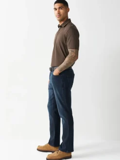 Dark Blue Bootcut Belted Authentic Jeans