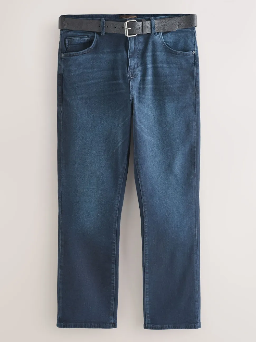 Dark Blue Bootcut Belted Authentic Jeans