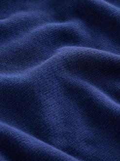 Dark Blue Plain N.Premium Regular Fit 100% Cotton Premium Quarter Zip Jumper