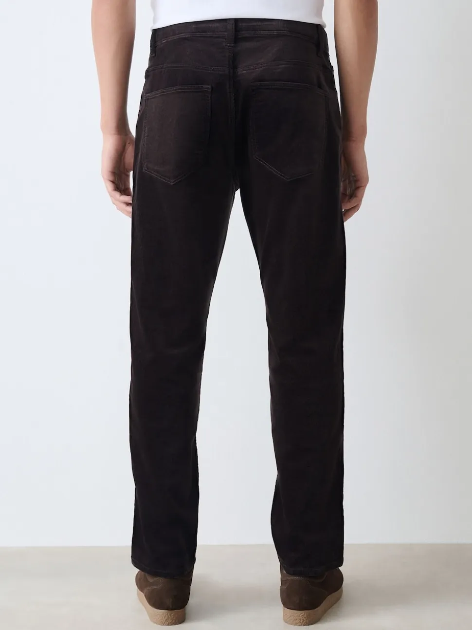 Dark Burgundy Slim Fit Motionflex Corduroy Stretch Trousers