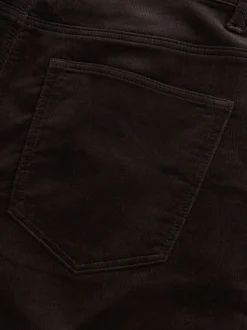 Dark Burgundy Slim Fit Motionflex Corduroy Stretch Trousers