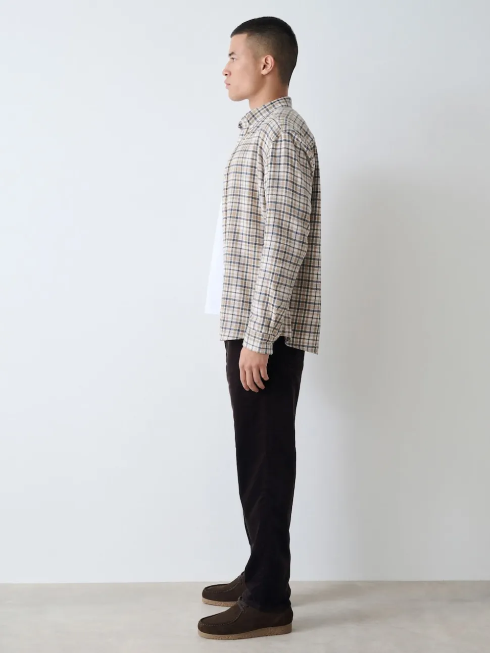 Dark Burgundy Slim Fit Motionflex Corduroy Stretch Trousers