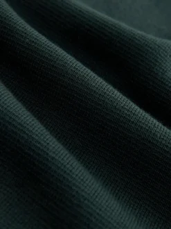 Dark Green Plain N.Premium Regular Fit 100% Cotton Premium Quarter Zip Jumper