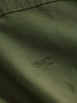 Dark Green Slim Fit Long Sleeve Oxford Shirt