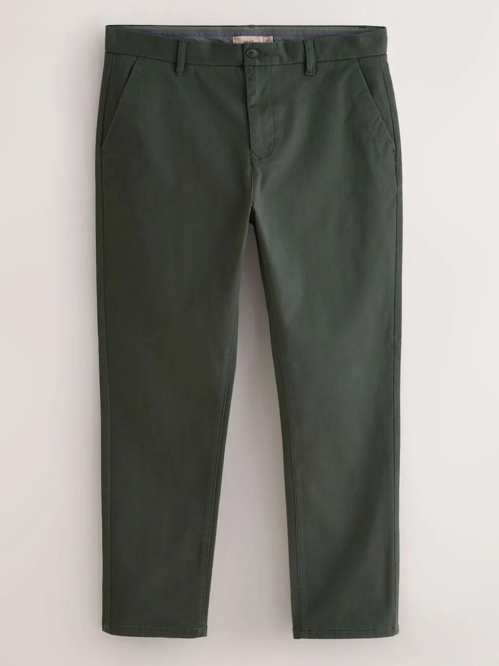 Dark Green Slim Fit Stretch Chinos Trousers