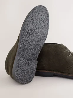 Dark Green Suede Desert Boots