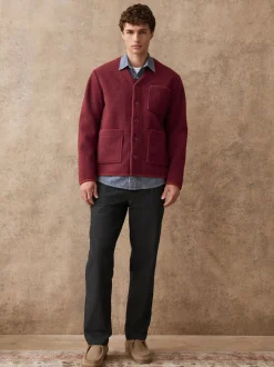 Dark Grey Regular Tapered Fit Heritage Cotton Rich Trousers