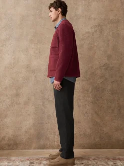 Dark Grey Regular Tapered Fit Heritage Cotton Rich Trousers