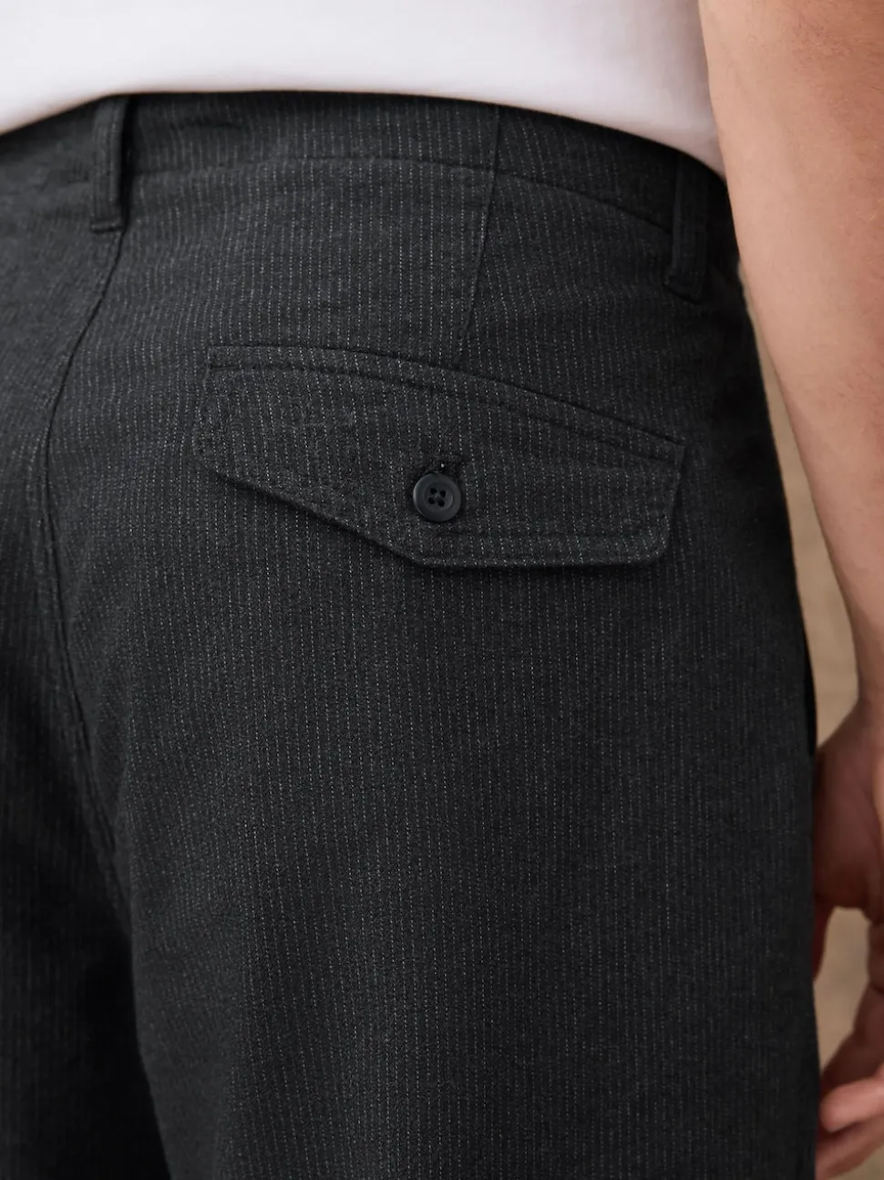 Dark Grey Regular Tapered Fit Heritage Cotton Rich Trousers