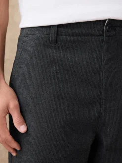 Dark Grey Regular Tapered Fit Heritage Cotton Rich Trousers