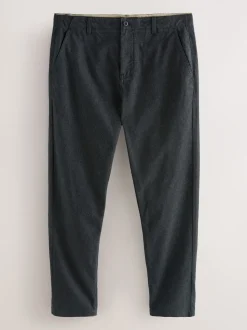 Dark Grey Regular Tapered Fit Heritage Cotton Rich Trousers