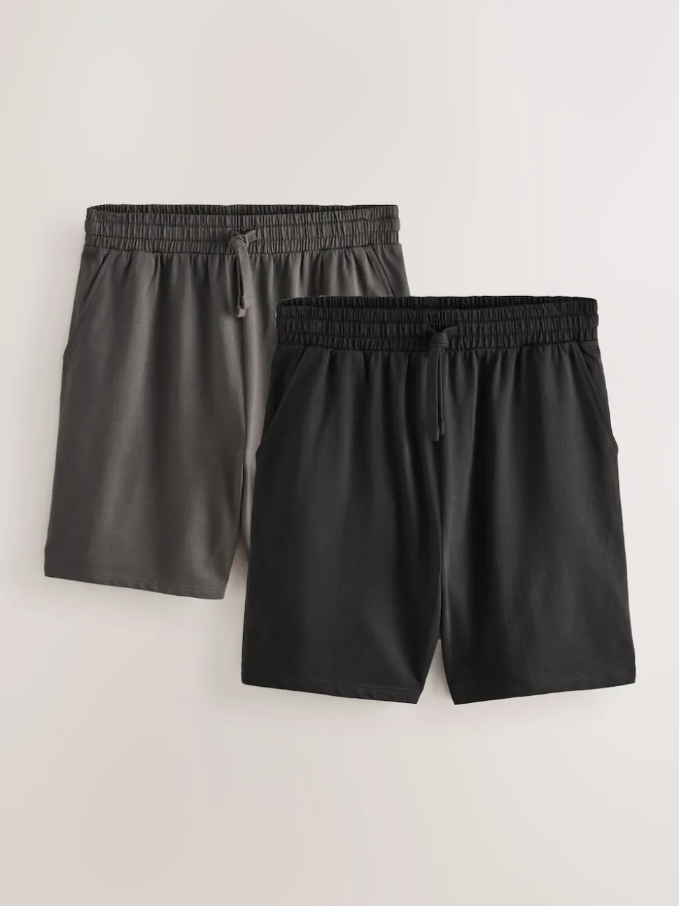 Dark Grey/Black Loopback Soft Touch 2 Pack Jogger Shorts