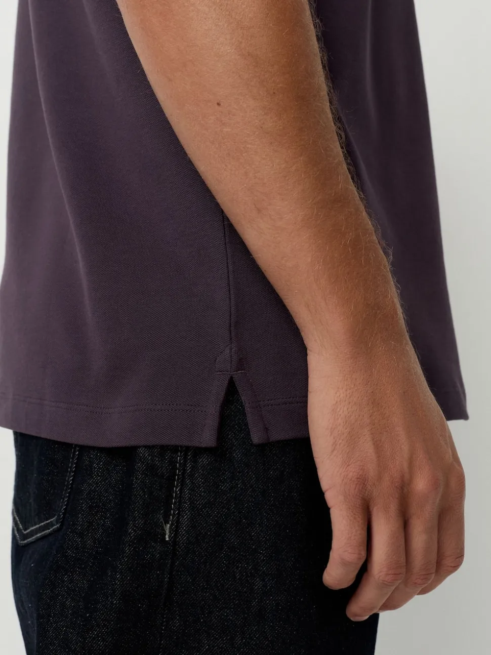 Dark Purple Regular Fit Short Sleeve Pique Polo Shirt