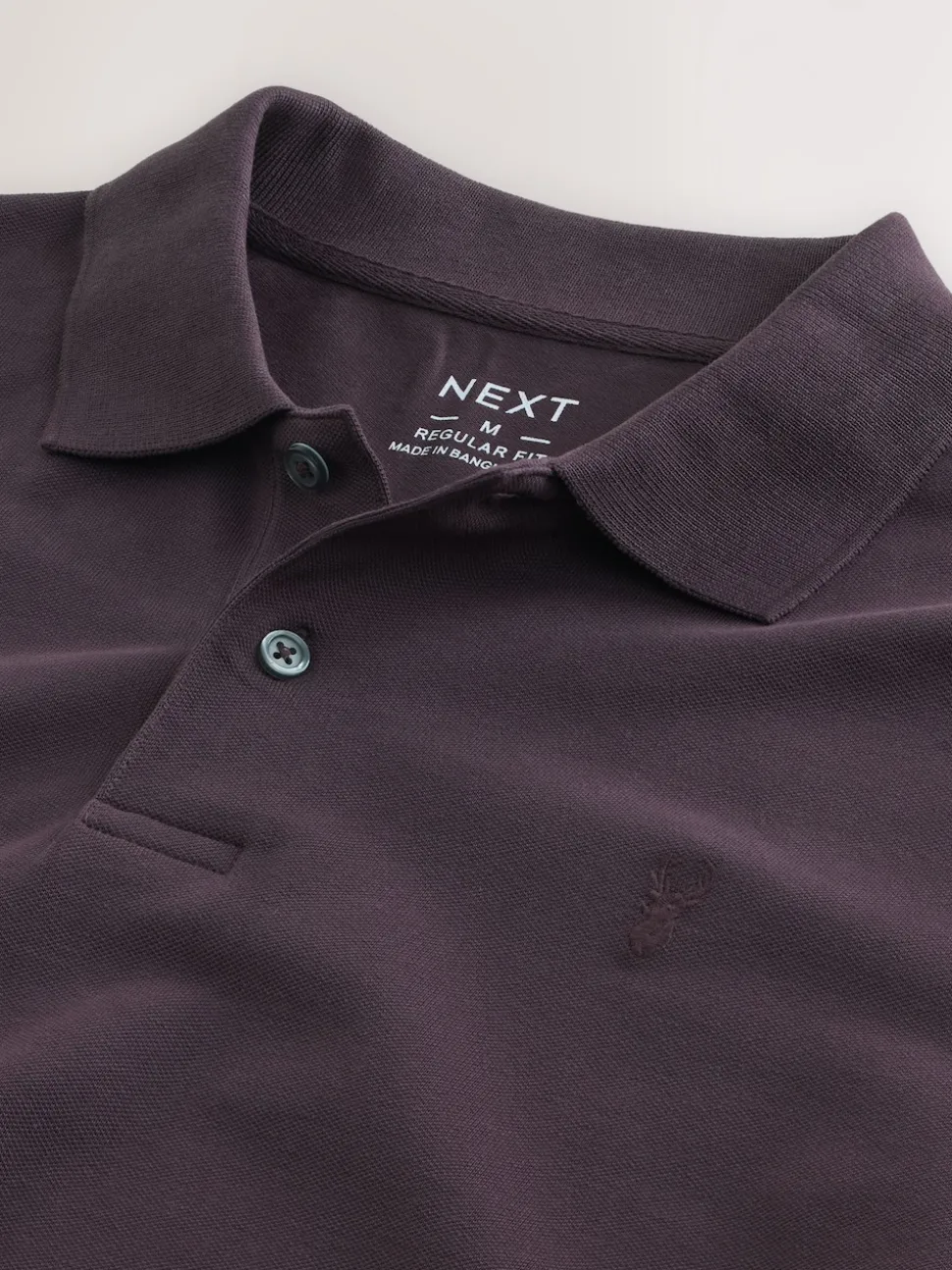 Dark Purple Regular Fit Short Sleeve Pique Polo Shirt