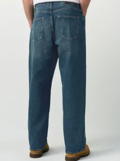 Dark Tint Baggy Fit Vintage Wash Denim Jeans
