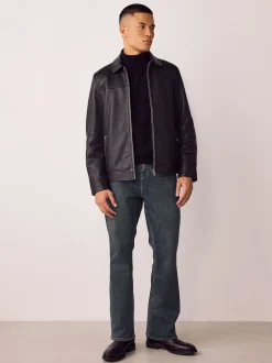 Dark Tint Bootcut Vintage Wash Denim Jeans