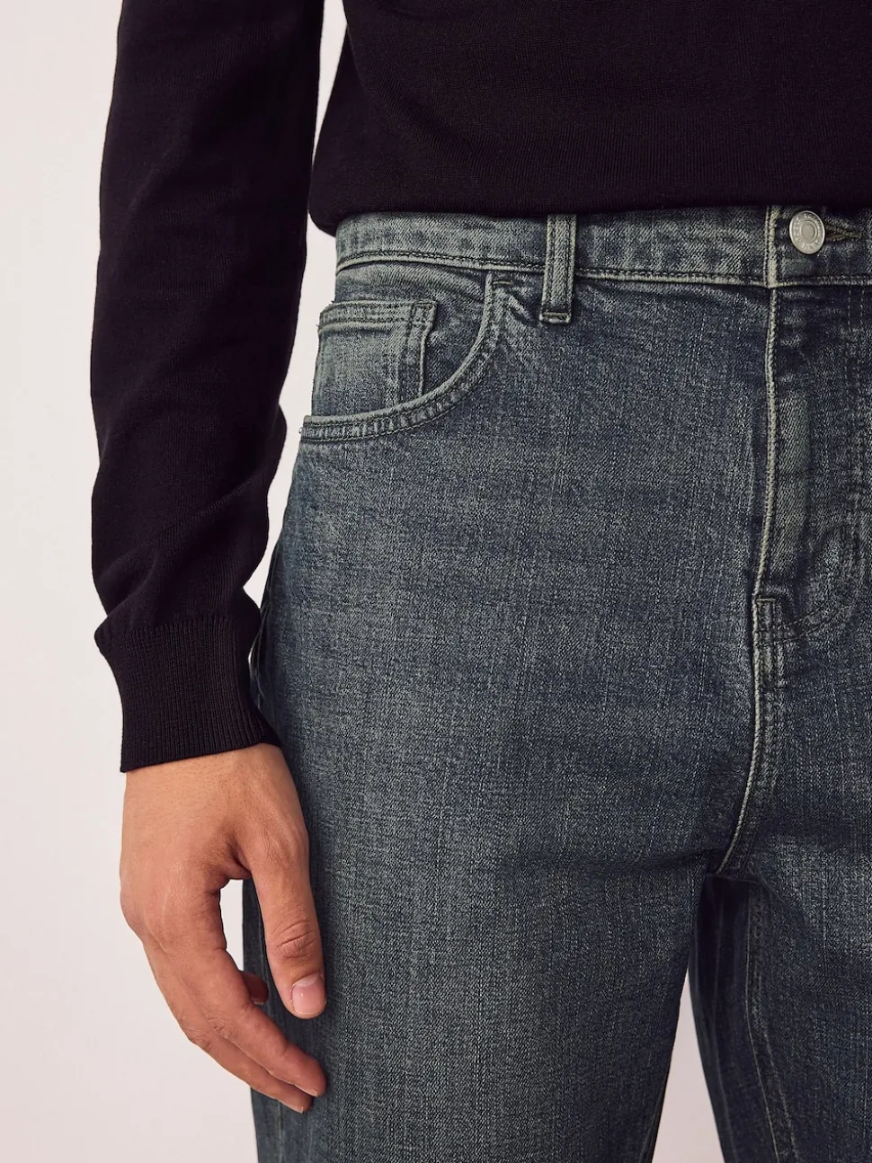 Dark Tint Bootcut Vintage Wash Denim Jeans