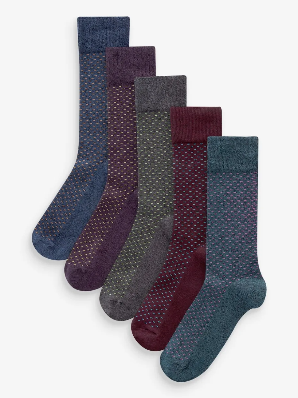 Dash Spot Pattern Smart Socks 5 Pack