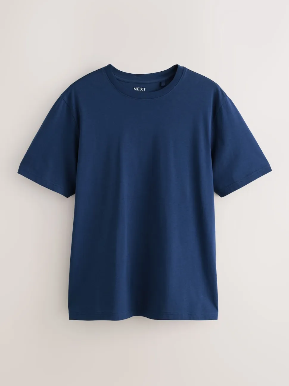 Deep Blue Regular Fit Essential Crew Neck Cotton T-Shirt
