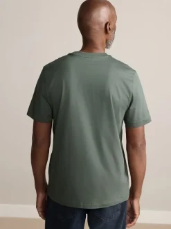 Deep Green Regular Fit Signature SUPIMA® Cotton Crew Neck T-Shirt