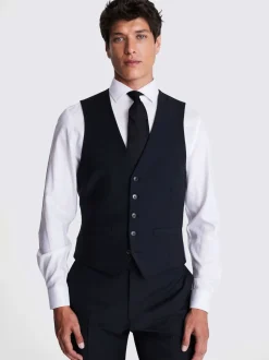 DKNY Black Slim Performance Suit Waistcoat